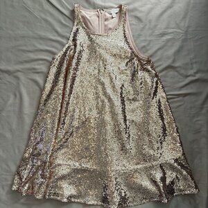 LC Lauren Conrad Rose-Gold Sequin Dress